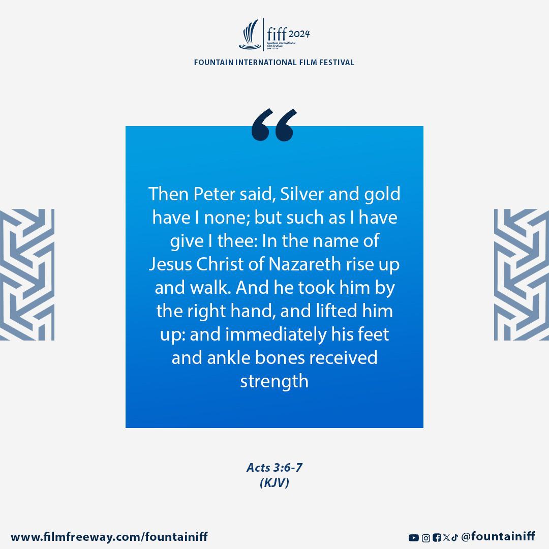 fountainiff's tweet photo. You can heal the sick, raise the dead by the name of the Lord Jesus! And by His name we are saved! Hallelujah!!!

#fiff2024 #fountainiff #fountaininternationalfilmfestival #bibleverse #Thanksgiving2024 #propagandalive #MentalHealthDay #honned #FreeOliver #AfconQualifier #itelP65 https://t.co/CIKlcB7PN0