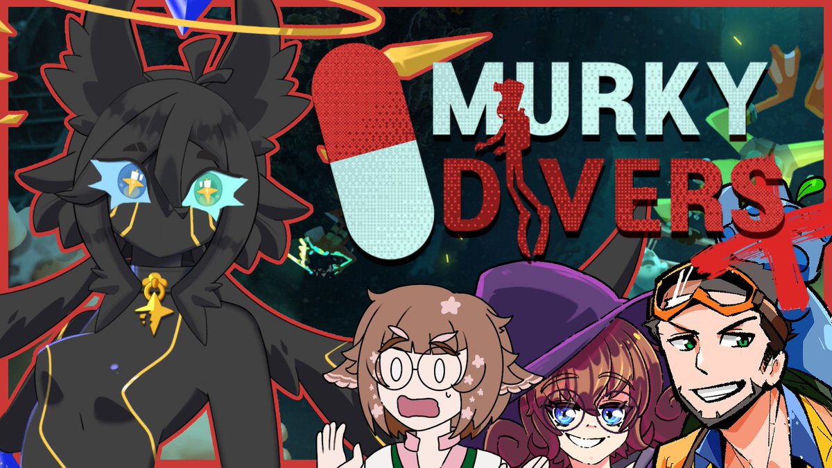 ✨LIVE NOW✨
eyyyy we're MURKIN' in 'ere! 🌊 

FIRST TIME playing Murky Divers with <a href="/Elzrit/">Elzrit 🌌🦉</a>, <a href="/MaddieTheMagic/">MaddieTheMagicalGirl</a> and <a href="/TekkameAndoVT/">Tekkame Ando // 🐢Vtuber</a>! 
Come on by to see us do very well! 💦

🔴 twitch.tv/boisyn 🔴
