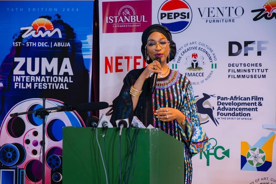 InsideNollyTV's tweet photo. The Minister of Art, Culture and the Creative Economy Barrister Hannatu Musa Musawa has announced the commencement of activities to flag off the 2024 Zuma International Film Festival. 

Read more on our website:👇 

https://t.co/7rlsUu8bWs  

#insidenollywood #nollywood #nfvcb https://t.co/SpSqQcjd2W