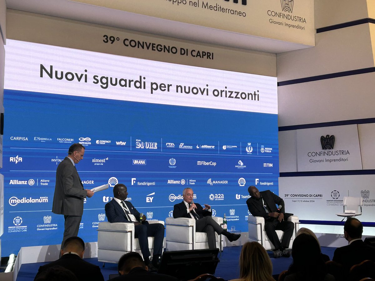 Tavola rotonda “Nuovi sguardi per nuovi orizzonti” a #Capri2024.

Ne parliamo con:
Massimo Dal Checco, Presidente <a href="/ASSAFRICA/">ASSAFRICA</a> 
Matteo Fraschini Koffi, Giornalista e Filmmaker
Bachir Sall, Fondatore Matelica

Segui la diretta streaming: giovanimprenditori.org