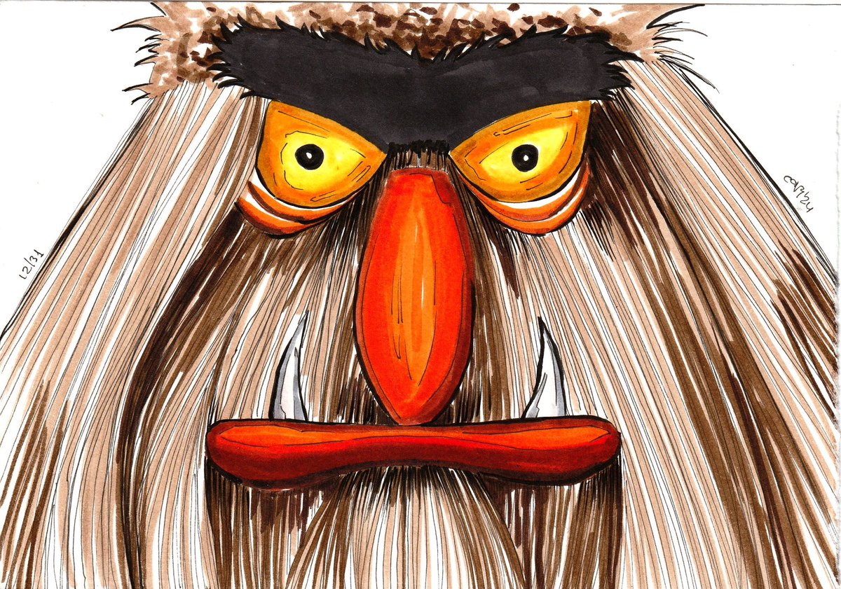 Entimani's tweet photo. @RowlfTheMuppet @TheMuppets @DisneyPlus @ElectricMayhem @StatlerWaldorf #Entiteleñecos/#Muppetober 12/31
“Sweetums” #sweetums #themuppets70 #teleñecos #rainbowconnection #themuppetshow #themuppets #inktober #art #fanart #illustration #brushpen #jimhenson #disney #arcoiris #tv #themuppetmovie #traditionalart #artist #inktober2024 #monster https://t.co/hhrexy8sIE