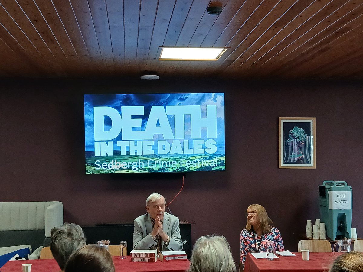 Jasonthriller's tweet photo. #deathinthedales underway with @kateellisauthor and @medwardsbooks talking Whodunnit, Howdunnit and Whydunnit https://t.co/M4W9piRt8B