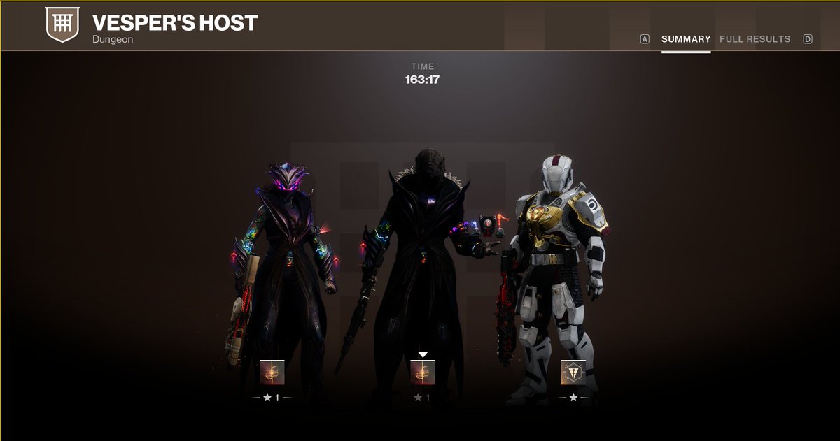 Snaux12's tweet image. Took a couple hours but got the dungeon run in with Trevor and JZ, I even got Ice Breaker for a cherry on top for my bday dungeon run #destiny2 #VespersHost