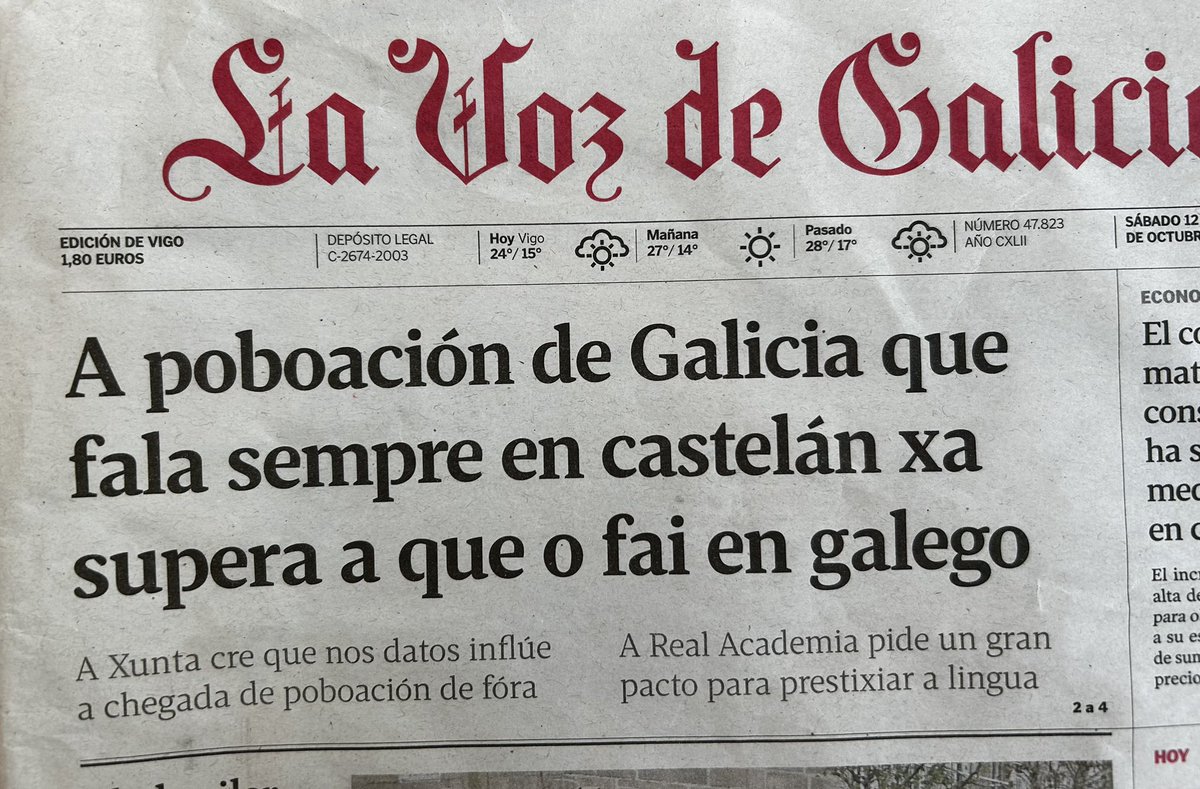 É a hostia que quixesen poñer en galego precisamente este titular.