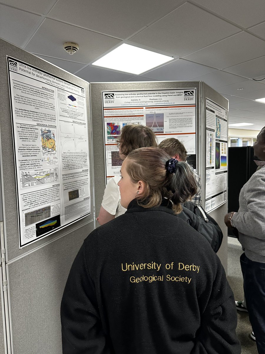 DerbyUniEarth (@derbyuniearth) on Twitter photo Today, a group of <a href="/DerbyUni/">University of Derby</a> PhD, MSc and UG students are presenting their research at the East Midlands Geological Society Conference <a href="/BritGeoSurvey/">British Geological Survey</a>.
A plethora of subjects: #CCS #EnhancedWeathering #Geothermal #OceanAcidification #tectonics #ReservoirModelling Today, a group of <a href="/DerbyUni/">University of Derby</a> PhD, MSc and UG students are presenting their research at the East Midlands Geological Society Conference <a href="/BritGeoSurvey/">British Geological Survey</a>.
A plethora of subjects: #CCS #EnhancedWeathering #Geothermal #OceanAcidification #tectonics #ReservoirModelling