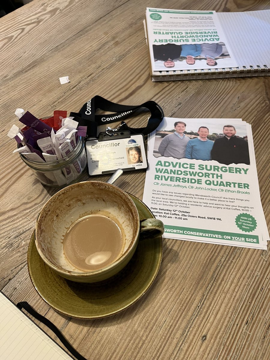 James Jeffreys (@_jamesjeffreys) on Twitter photo Lovely to speak to lots of residents at our first Wandsworth Riverside Quarter advice surgery this morning. Plenty of issues for us to pick up from CCTV, to bins and lighting. Thanks to Kat Coffee for hosting. <a href="/EthanKFBrooks/">Ethan Brooks</a> <a href="/JohnLocker_UK/">John Locker</a> Lovely to speak to lots of residents at our first Wandsworth Riverside Quarter advice surgery this morning. Plenty of issues for us to pick up from CCTV, to bins and lighting. Thanks to Kat Coffee for hosting. <a href="/EthanKFBrooks/">Ethan Brooks</a> <a href="/JohnLocker_UK/">John Locker</a>