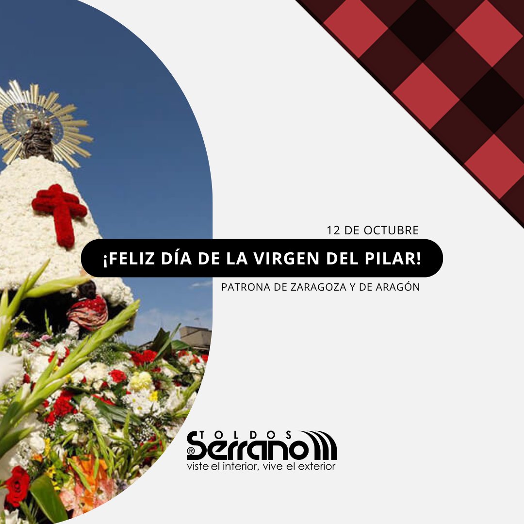 Si hay un día especial para todos nosotros, maños y mañas, es este.

Anudaros el cachirulo al cuello, disfrutad con pasión de nuestras calles y sentid orgullo de nuestras tradiciones en un día tan especial para Zaragoza y Aragón.

¡Viva la Virgen del Pilar! 💐💐

#toldosserrano
