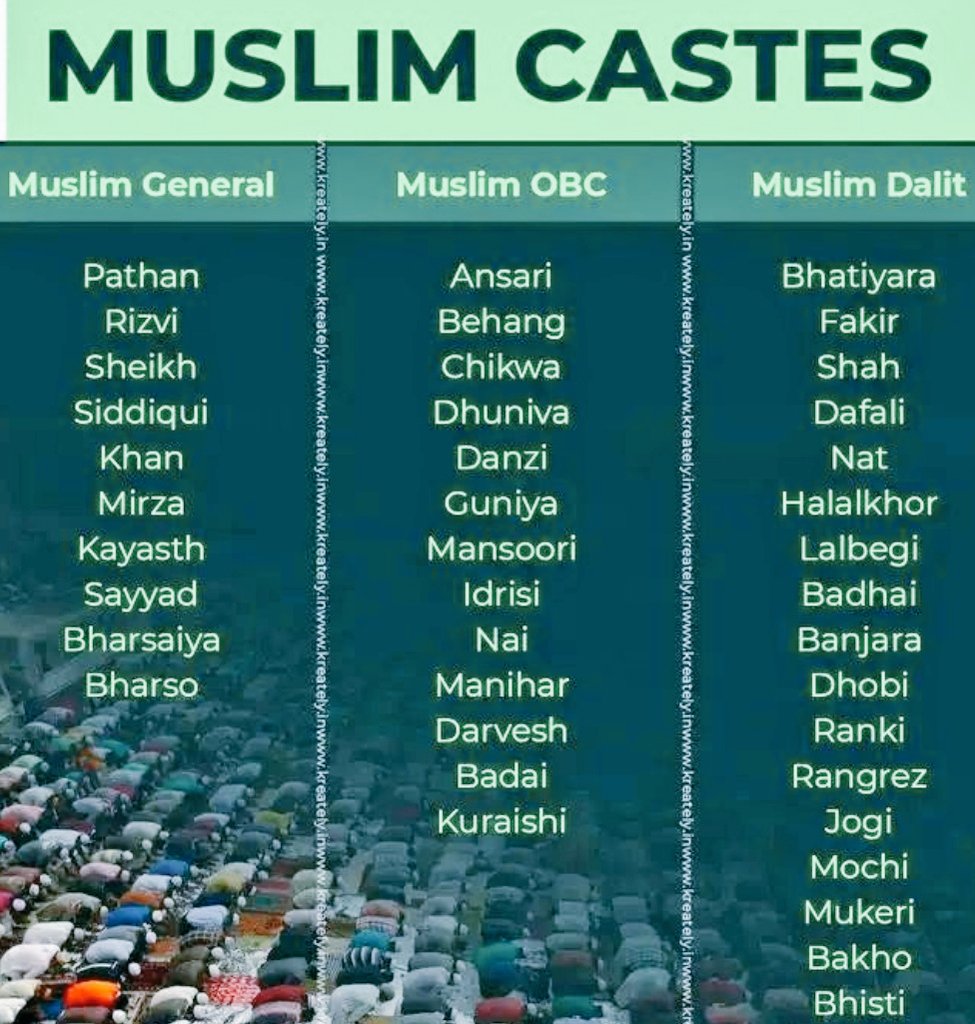 mvmeet's tweet photo. That's why Modiji said: 

"There are so many castes in Muslim community but Pappu sena will never talk about it because their main Goal is to divide Hindus and rule" https://t.co/ViqbMpMhou