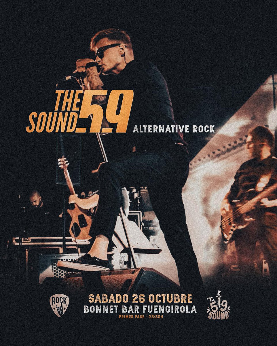 Nos vemos el proximo sábado 26 de octubre en BONNET BAR,  Puerto Deportivo de Fuengirola, a partir de las 23,30 h.  Nueva descarga de alternative rock.