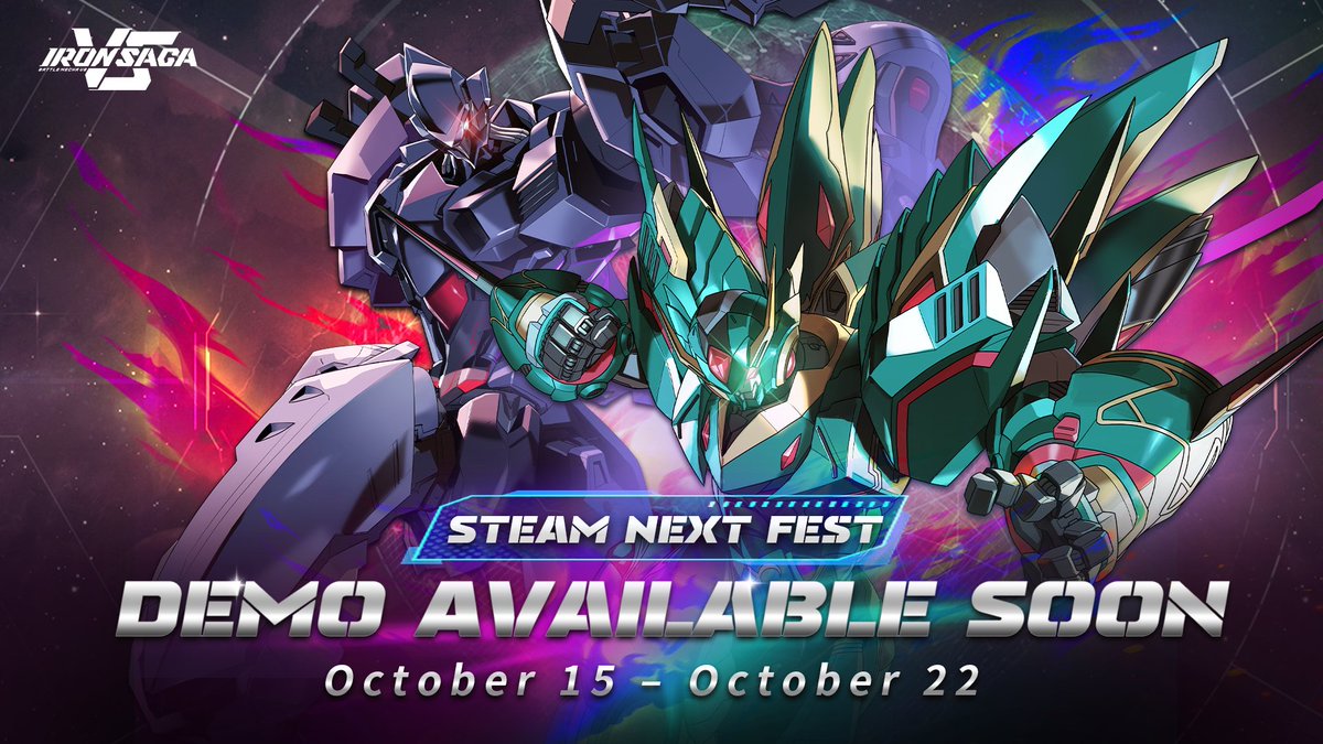🎮Steam Nextフェス予告
『アイアンサーガVS』の体験版がSteamに登場！🎉 bit.ly/3BHfdBL
今回の体験版プレイ期間は、10月15日から10月22日まで。期間中はオンライン対戦などをお楽しみいただけます！

詳細は10月15日にお知らせします。
Discord：bit.ly/3Y70U0G
#アイアンサーガVS