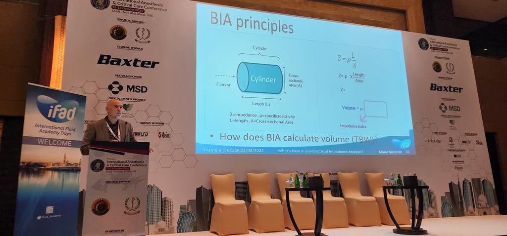 Drnasap's tweet photo. Bio-Electrical Impendance and #fluidstewardship
Principles of BIA: Prof. @Manu_Malbrain
#IACCC #AbuDhabi
@MiniIFAD @Fluid_Academy https://t.co/Zl41S3TulA