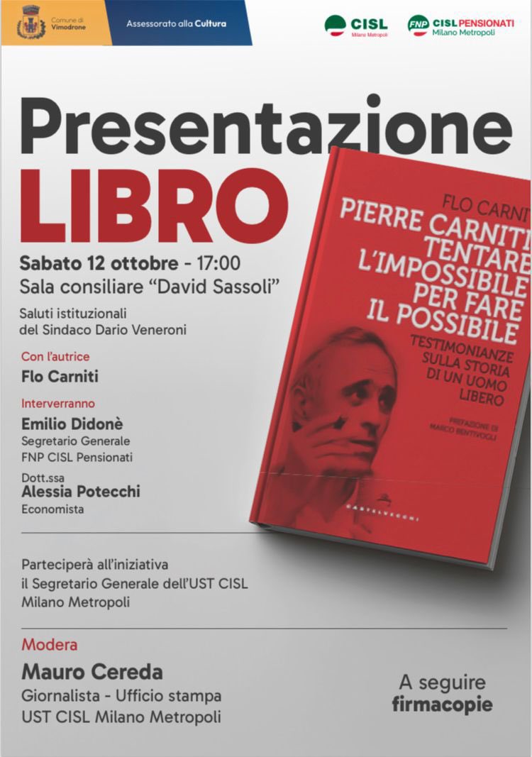 FnpCisl's tweet photo. “Ricordare Pierre Carniti qui oggi è per me un grande privilegio: la sua storia continua a rappresentare una sorgente preziosa per la Cisl, per il sindacato, per i giovani sindacalisti, per il mondo del lavoro e per il sottoscritto. Carniti è stato uno dei grandi protagonisti dell’Italia della seconda parte del Novecento. Il suo esempio e le sue parole oggi spingono a riscoprire il desiderio e la passione di fare il sindacato, di combattere le buone battaglie con tenacia, nel momento delle vittorie e nel momento delle sconfitte.
Oggi quindi voglio ricordare e sottolineare anche la pazienza e l’intelligenza di uomo che ha saputo accompagnare la Cisl in uno dei periodi più tragici della storia del nostro Paese”: il segretario generale #FnpCisl @emilio_didone nel suo intervento alla  presentazione del libro su #PierreCarniti.