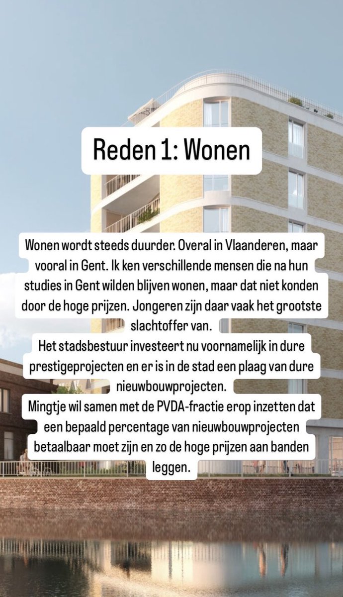 gaamcenaad's tweet photo. Nog eens een oproep aan iedereen die morgen in Gent gaat stemmen om op Mingtje Wang (@MingtjeW) te stemmen. En dat omwille van vier redenen:

1. Wonen
2. Openbaar vervoer
3. Veiligheid 
4. Palestina https://t.co/ylrT056VM5