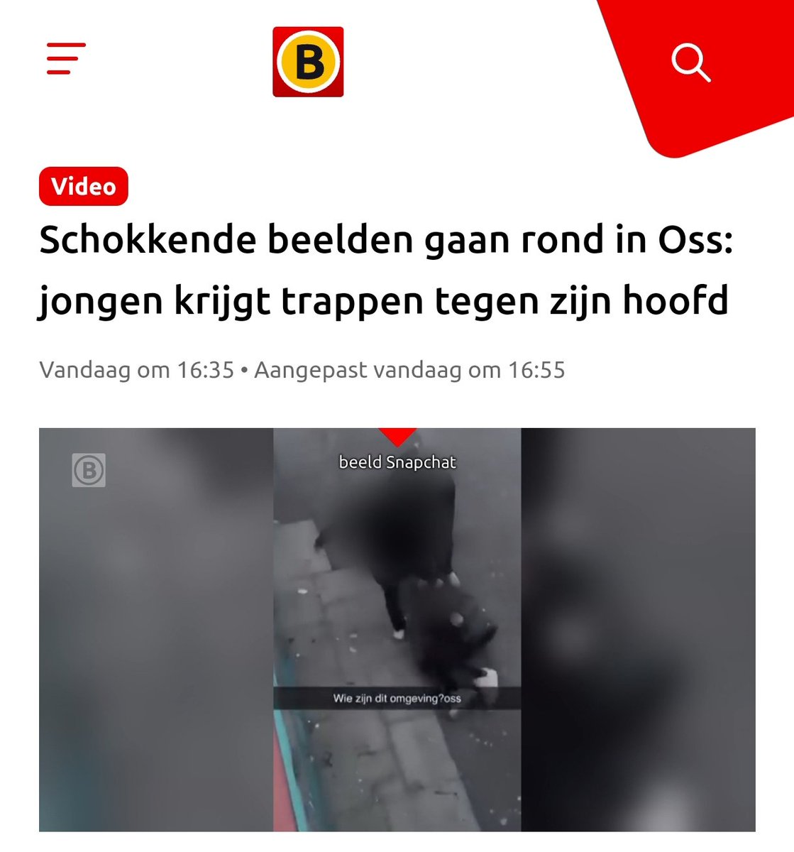 In Oss gaan via social media heftige beelden rond van een mishandeling.