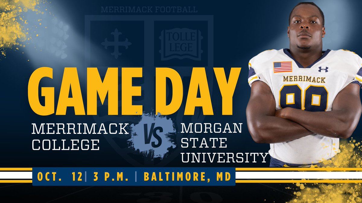 Merrimack Football (@merrimack_fb) on Twitter photo Back in action down in the DMV!
🆚 <a href="/MSUBearsFB/">Morgan State Football</a>
🕒 3:00 PM
📺 espn.com/watch/collecti…
📊 sidearmstats.com/morgan/footbal…
#GoMack // #MackTough // #STRAIN Back in action down in the DMV!
🆚 <a href="/MSUBearsFB/">Morgan State Football</a>
🕒 3:00 PM
📺 espn.com/watch/collecti…
📊 sidearmstats.com/morgan/footbal…
#GoMack // #MackTough // #STRAIN
