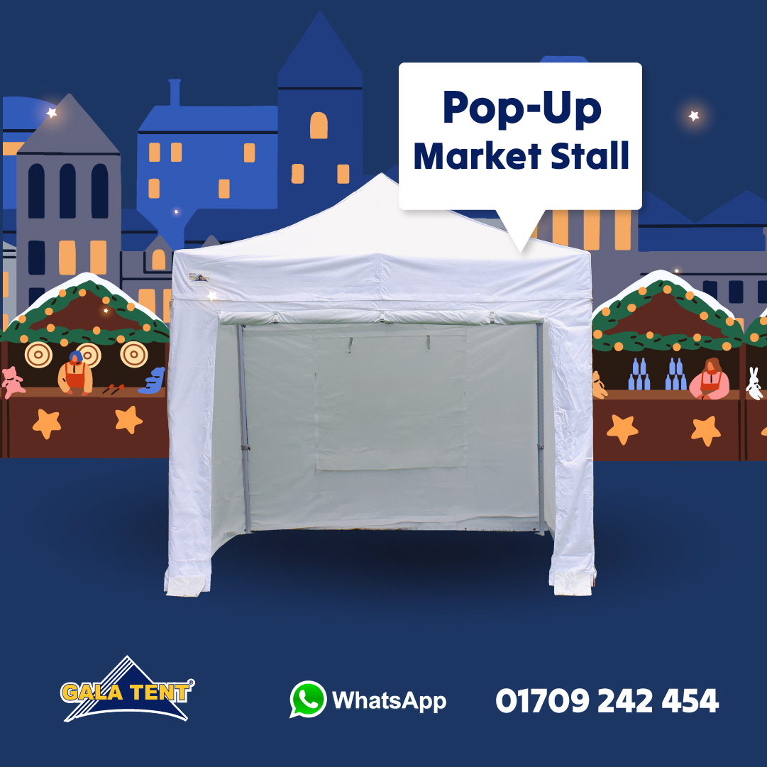 🎄✨ Looking for the perfect shelter for your Christmas market? Our pop-up gazebos are super easy to set up and can be customized with side walls and accessories to fit your vibe!🎪❤️ 

🔗 Explore Our Full Range &amp; Order Today:
galatent.co.uk/pop-up-gazebos