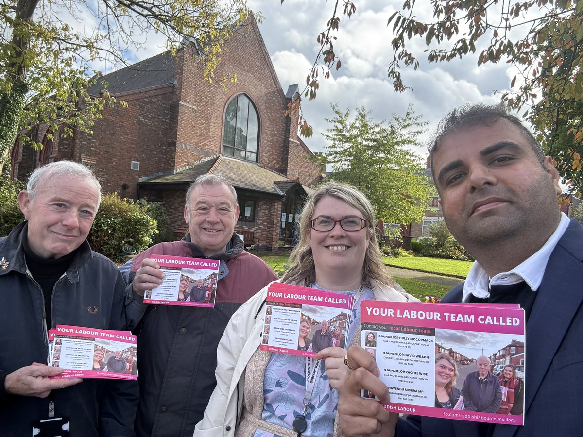 Navendu Mishra (@navpmishra) on Twitter photo Marking 100 days of the new Labour government, we were out speaking to local residents in Reddish. <a href="/UKLabour/">The Labour Party</a>
My thanks to Charlie, Councillor Wise and Councillor Wilson. #LabourDoorstep 🌹 Marking 100 days of the new Labour government, we were out speaking to local residents in Reddish. <a href="/UKLabour/">The Labour Party</a>
My thanks to Charlie, Councillor Wise and Councillor Wilson. #LabourDoorstep 🌹