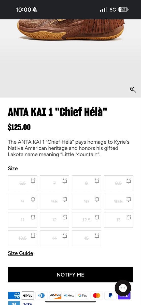 TreeFbgg's tweet photo. @KyrieIrving man that was fast! And unfortunate how quickly they were up on GOAT for double the price. https://t.co/hDhMYphuxM