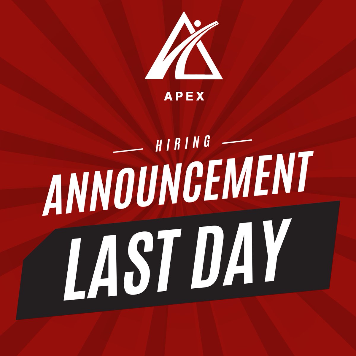 apexrte's tweet photo. 📣 Last Call for Recruitment ! 📣

Attention, everyone! Tomorrow is the Last day to submit forms  ! If you're passionate 

Don’t miss out on this opportunity to join our team and make a difference!  tag anyone who might be interested! https://t.co/XEsntyYusw