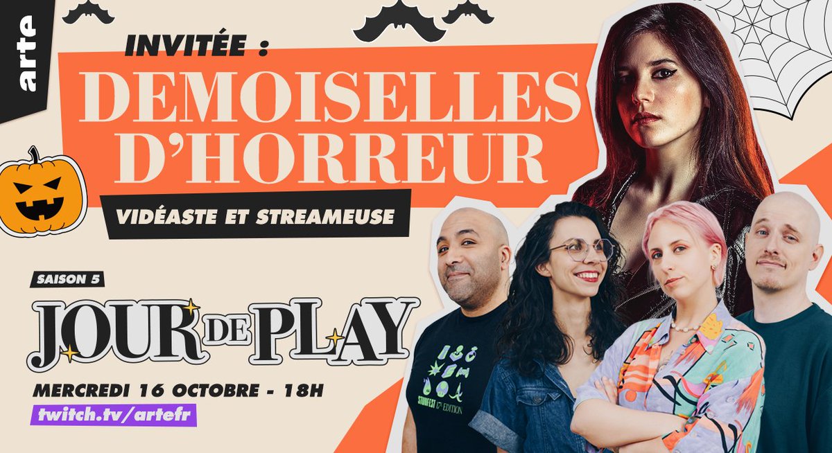 Jeunes demoiselles recherchent un stream mortel 🎃

<a href="/DemdHorreur/">Demoiselles d'Horreur</a> débarque dans le dernier #JourDePlay de la saison mercredi 👉 ttv/artefr