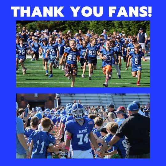 DHSBWfootball's tweet photo. A Big Shoutout to all of our fans that have supported us for the first 4 games this season. Thank You!!
We are off this week and look forward to next Fridays Homecoming Game at DHS at 7:30 pm! #RollWave #BlueWaveProde #FootballFamily https://t.co/lMcUR3Fzen