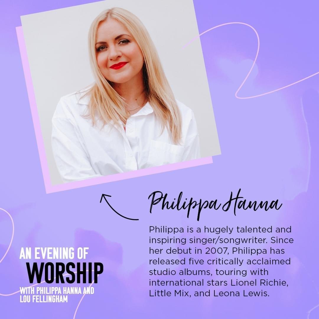 🙌🏻🔥Tonight’s the night! We’re so excited to see you all for an incredible evening of worship with Philippa Hanna and Lou Fellingham. 

Doors open at 7pm, and there’s still time to grab your tickets if you haven’t yet!