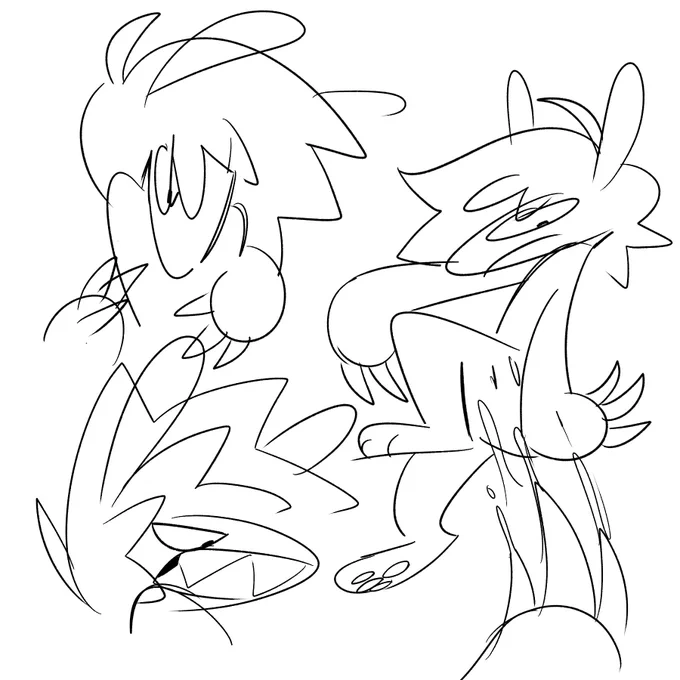 doodles of an old oc 