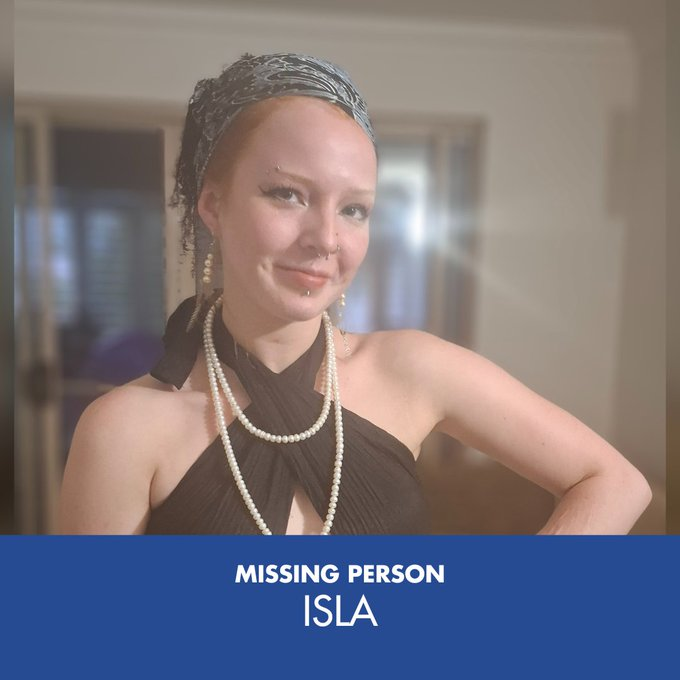 TrueCrimeUpdat's tweet image. #MISSINGPERSON Australia - Isla, 19

LAST SEEN: Friday 4th October in #Brunswick

POSSIBLE LOCATION: Believed to have traveled to #Melbourne CBD

🙏#Missing
Please share to raise awareness