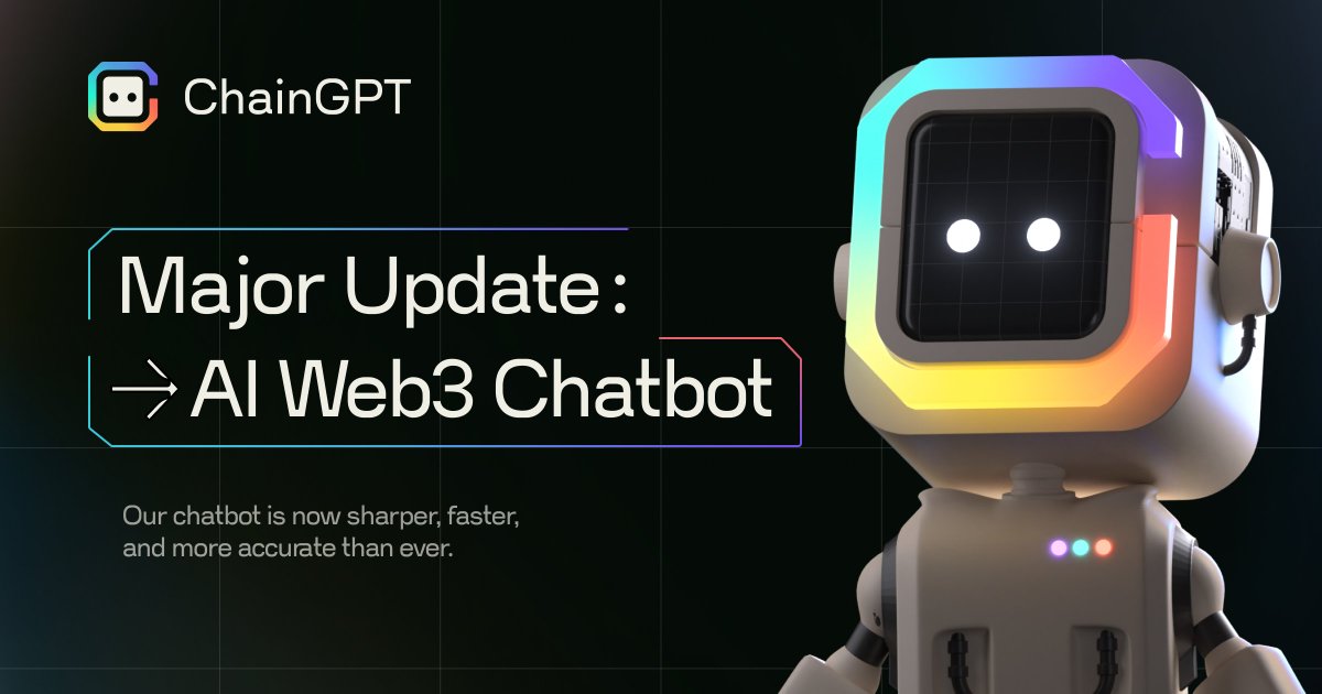 Chain_GPT's tweet photo. Our Chatbot just got a major upgrade!

Here’s what’s new:
✅ No more hallucinations
⚡ Faster responses
📚 Clearer, more structured answers
🎯 Improved accuracy

We’ve been working hard behind the scenes to bring you a smoother and more reliable experience. https://t.co/BNiFDgjOrf