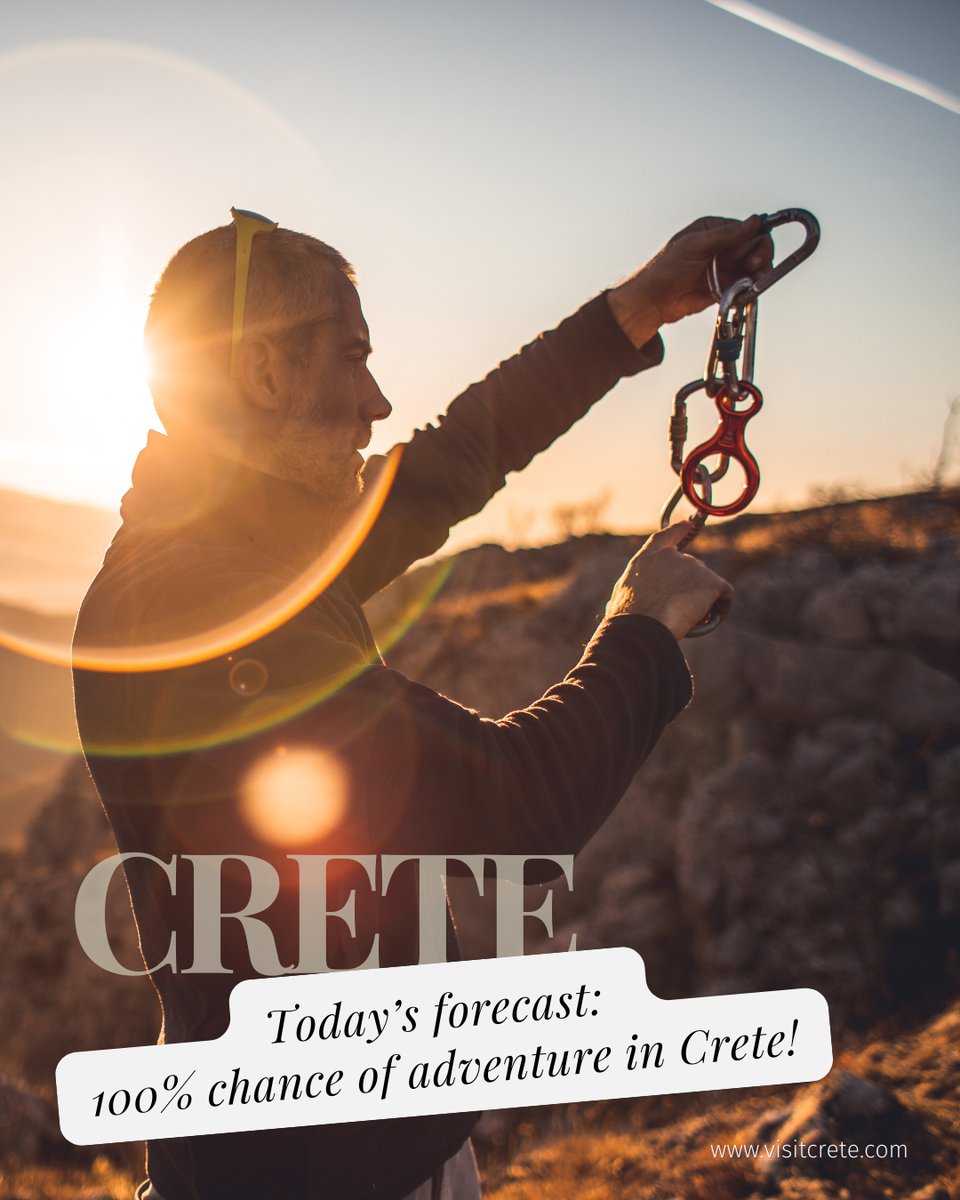 Today’s forecast: 100% chance of adventure in Crete! 🌞

excursions.visitcrete.com

#VisitCrete #Crete #CretanAdventures