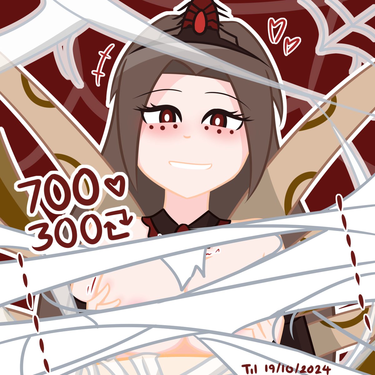 (;￢_￢) อย่าดิ้นสิ.. (Don't move)
ค่าตัดใยแมงมุมตามรูป . . .
.
สำหรับคนที่สมัคร FANBOX แล้วดูได้เลยย : ryujou.fanbox.cc/posts/8703978
 #RyuJou