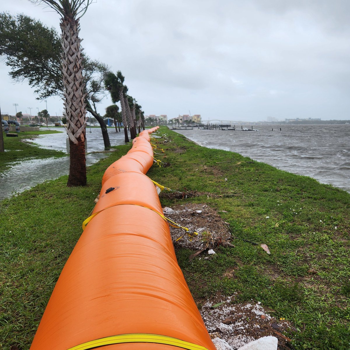 CityDaytonaBeach (@citydaytona) on Twitter photo For the first time, the city deployed a Tiger Dam, a water-filled inflatable barrier, to hold back floodwaters from its Bethune Point Wastewater Treatment Plant along the Halifax River. <a href="/FLsert/">FL Division of Emergency Management</a> provided the Tiger Dam to the city as well as 10 generators and four bypass pumps. For the first time, the city deployed a Tiger Dam, a water-filled inflatable barrier, to hold back floodwaters from its Bethune Point Wastewater Treatment Plant along the Halifax River. <a href="/FLsert/">FL Division of Emergency Management</a> provided the Tiger Dam to the city as well as 10 generators and four bypass pumps.