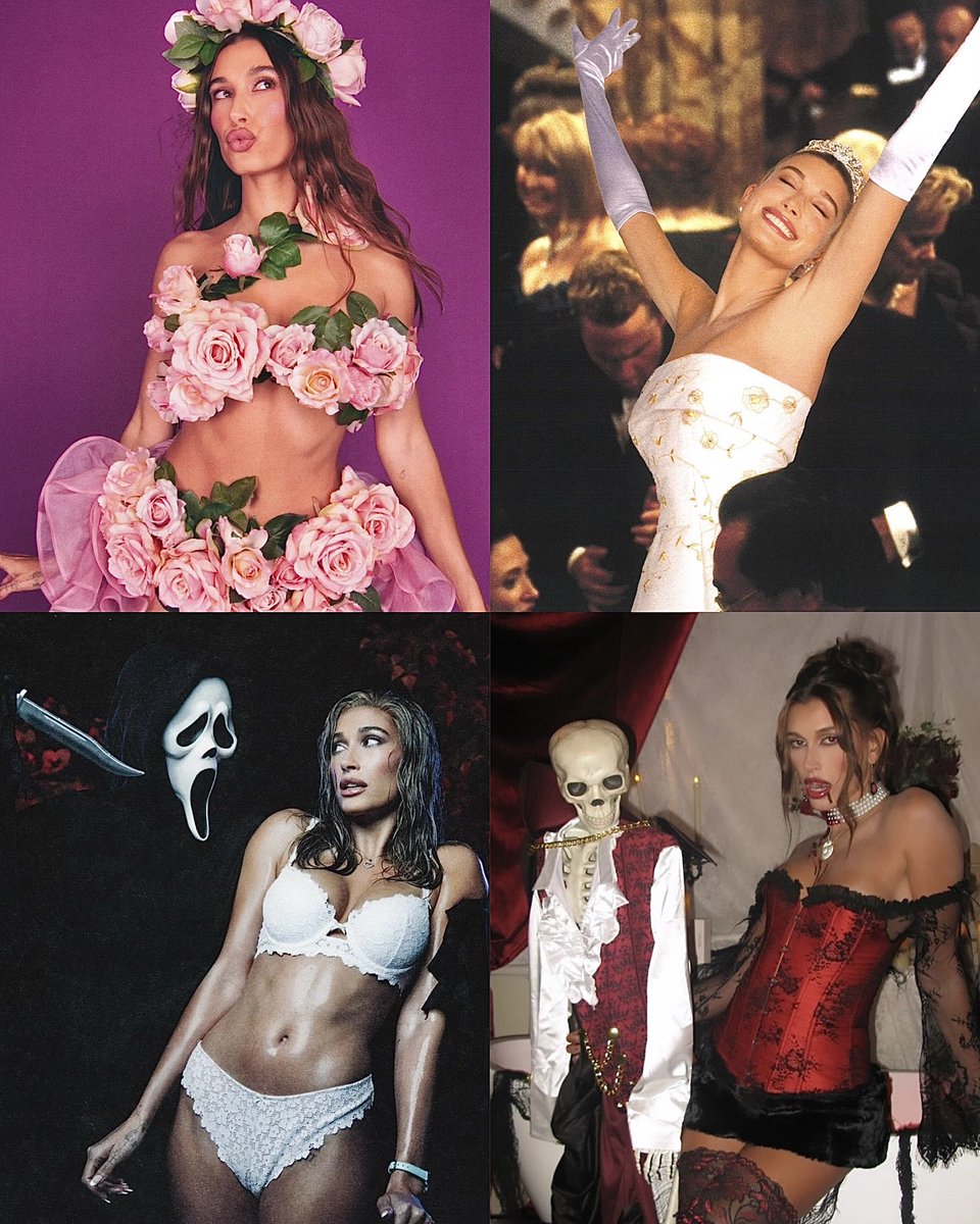 hailey bieber’s Halloween costumes are everything