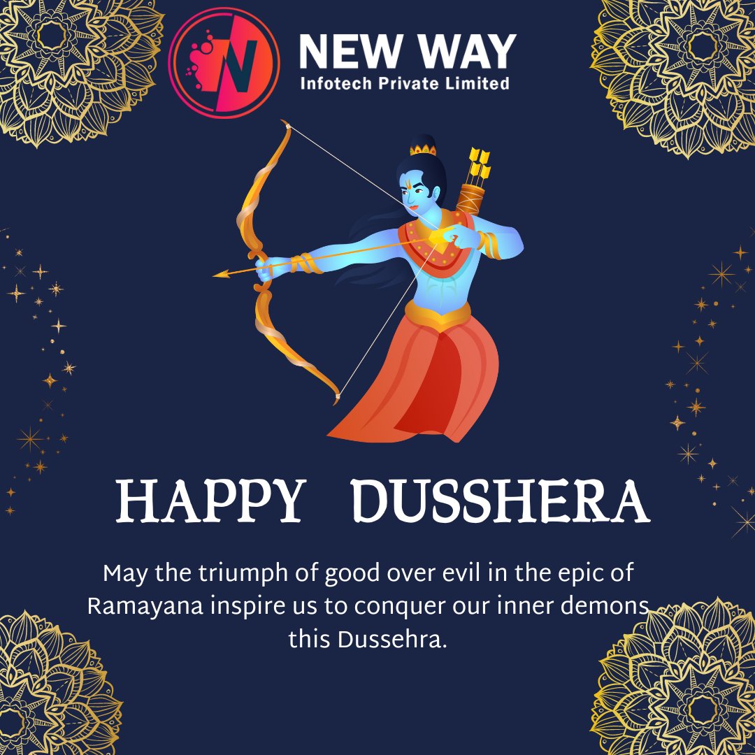 May this Dussehra bring you loads of joy, success, and prosperity, and may your worries burn away with the effigy of Ravana. Happy Dussehra..!

#HappyDurgaPuja #HappyDussehra #festivevibes #positivevibes #HappyVijayadashami #navratri #newwayinfotech