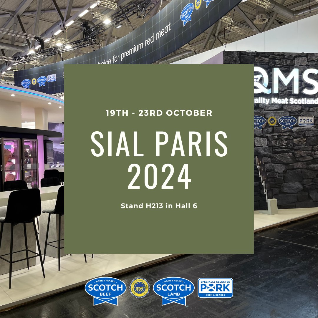 qmscotland's tweet image. 🇫🇷 Quality Meat Scotland to showcase Scotch Beef, Scotch Lamb and Specially Selected Pork at SIAL Paris 2024. Opening doors to new global partnerships and driving growth. 🌍🌟 #SIAL2024 #RedMeatExports #ScotchDifference