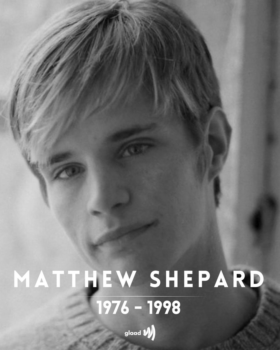WingtipTom's tweet image. Remembering Matthew Shepard
(December 1, 1976 – October 12, 1998)