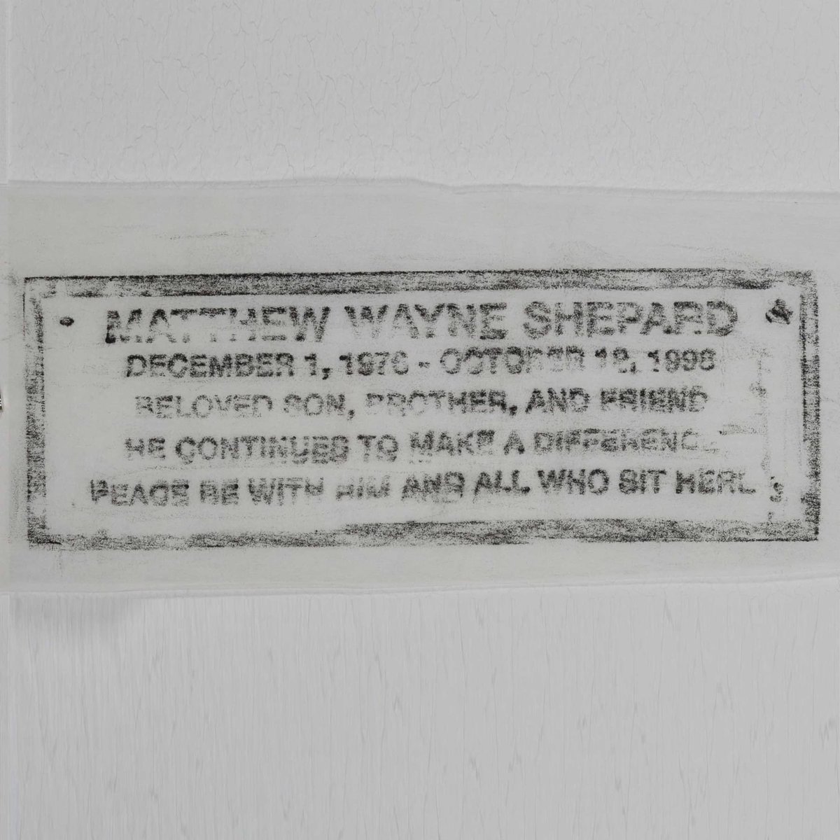 WingtipTom's tweet image. Remembering Matthew Shepard
(December 1, 1976 – October 12, 1998)