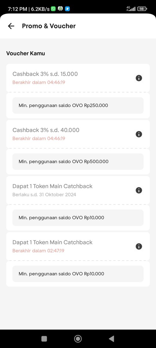 dewomarch's tweet photo. Ga bait ga ovo, ye ga @ovo_id ?
Apa susah nya sih nampilin kuota promo sudah habis atau tidak ada promo yang tersedia dari awal? Masa harus orang top up dulu baru tampilan nya bener?
Sekali lagi diperlakukan seperti ini = uninstall. https://t.co/9qVccvj2Oy