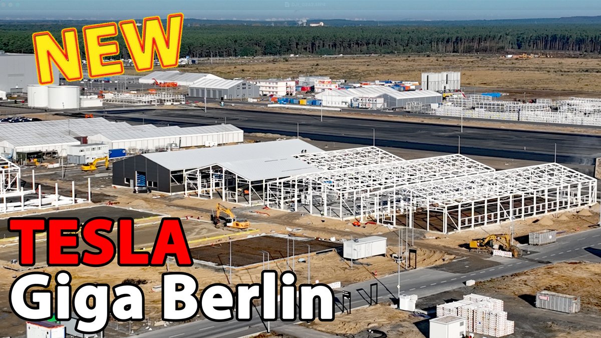 😎👉 Tesla Giga Berlin Update #213
🚨 NEW drone video online! 2024-10-12
youtube.com/watch?v=GpafGk…

<a href="/elonmusk/">Elon Musk</a> #tesla #GigaBerlin #gigafactory #gf4
