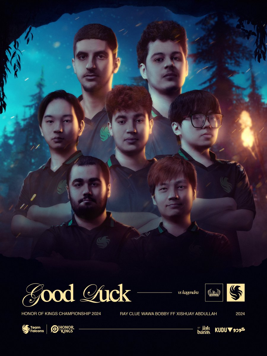 Our Falcons Are ready for the #HOKCHAMPIONSHIP24 .. Good Luck 

يبدأ أبطالنا اليوم مشوارهم في بطولة العالم للعبة أونر أوف كينجز .. كُل التوفيق لهم 🦅🔥 

🆚 KAGENDRA - 5:00PM KSA

#FalconsAreHere - #HOKEsports