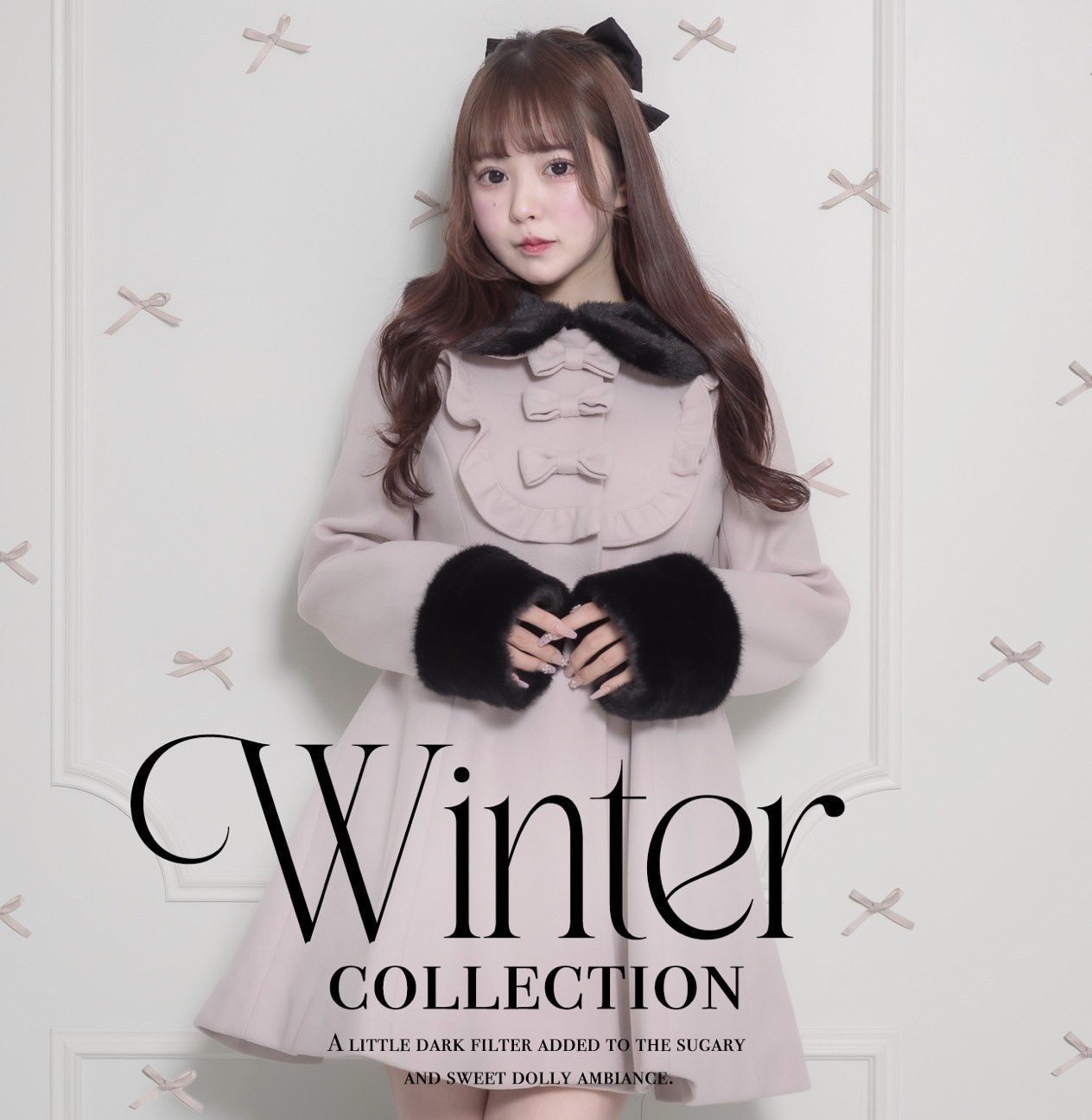 pium フリルカラーショートボアコート