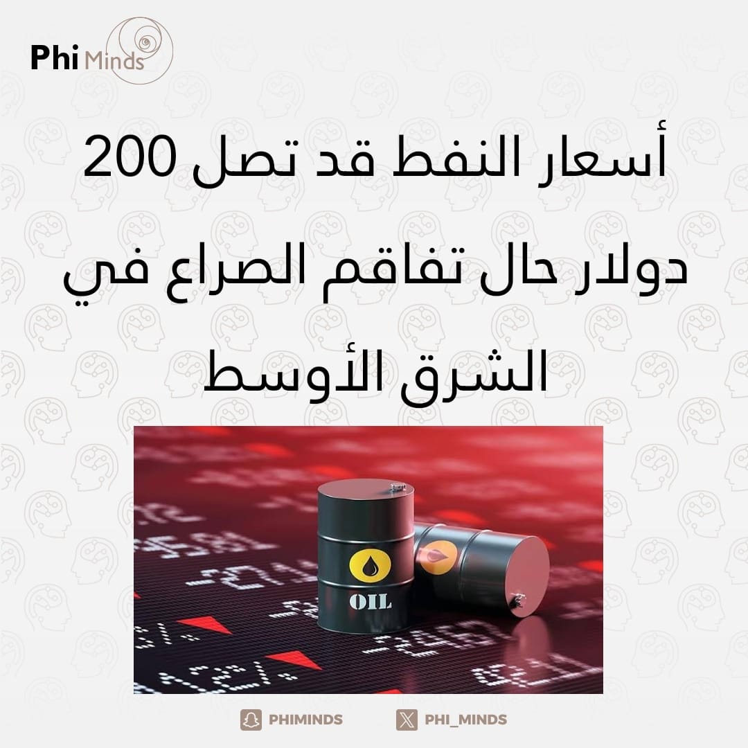 تصاعد وتيرة الصراع والتوترات في منطقة الشرق الأوسط قد يدفع بأسعار النفط إلى قفزة هائلة حيث قد يلامس البرميل مستويات الـ200 دولار خاصة في حال تعرضت المنشآت الإيرانية الحيوية والنفطية لضربة عسكرية إسرائيلية
#النفط
#الاسواق_العالمية
#التوترات_الجيوسياسية
#phi_minds