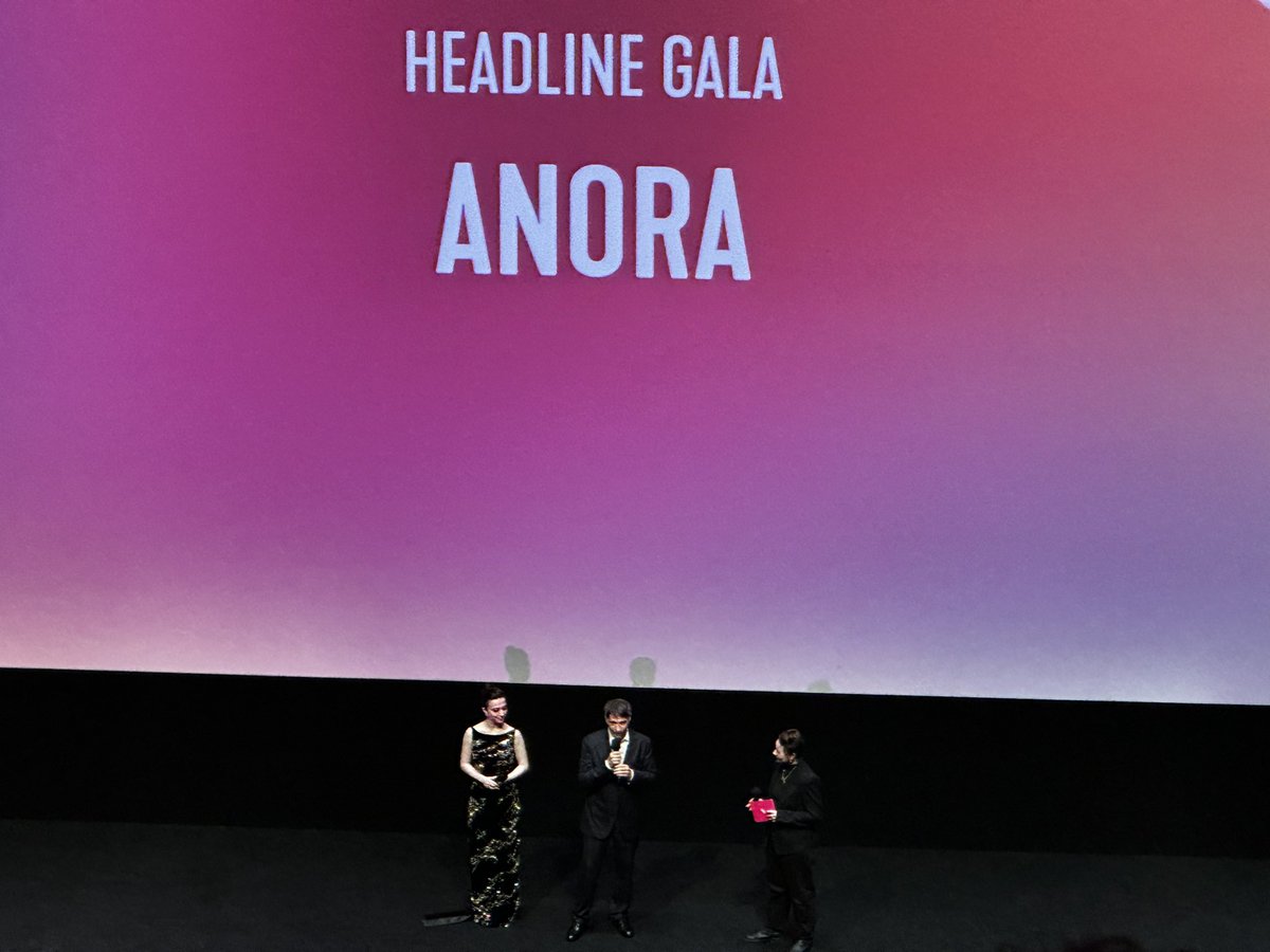 hnewmansmart's tweet photo. Thrilled to have been at #Anora last night at #LFF  A phenomenal performance by Mikey Madison - genuinely has to be seen to be believed how she delivers this complex &amp; hilarious character. Sean Baker has delivered a rollercoaster of a film perfectly. Full review soon! https://t.co/UGSnrk13Bo