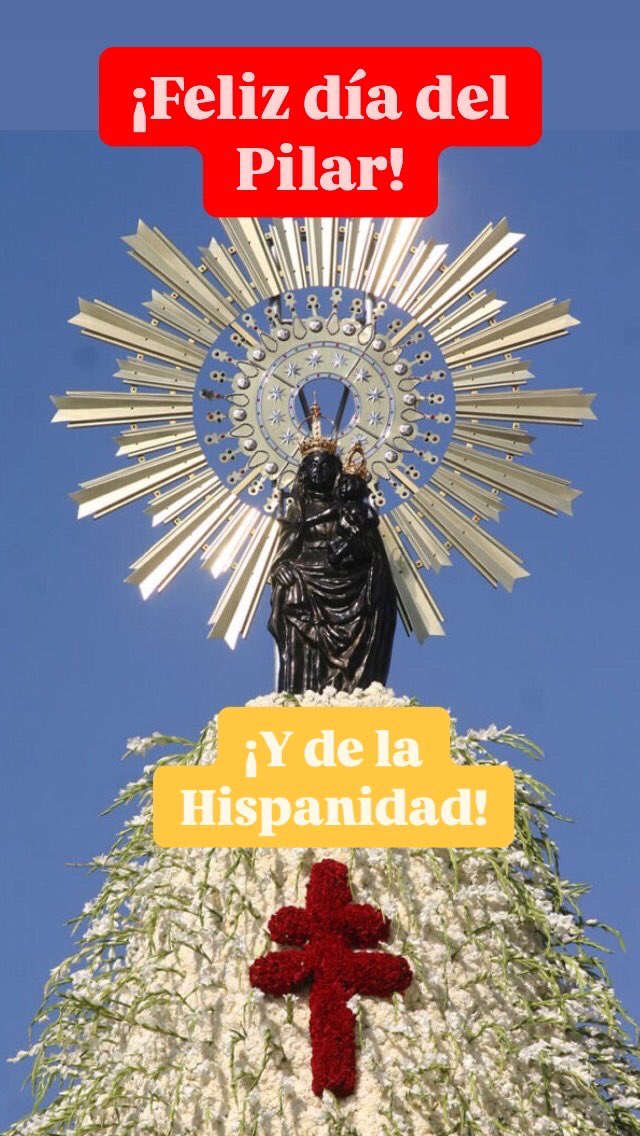 ErhisWeb's tweet photo. ¡Feliz día del Pilar y de la Hispanidad!
#Hispanidad2024 #Pilar2024 https://t.co/W9Wzv3efbp