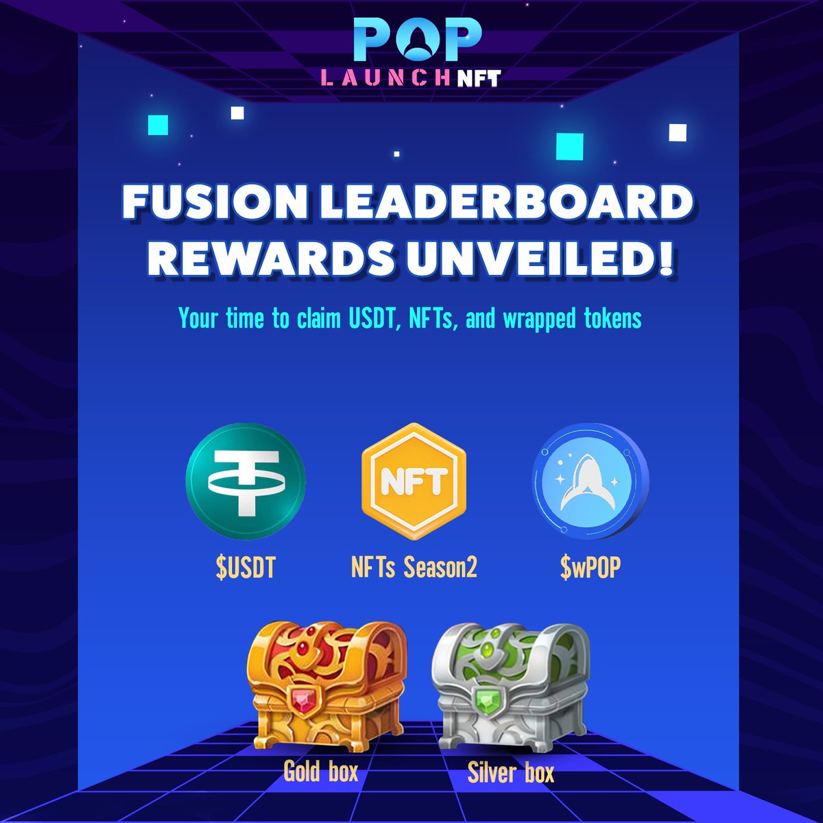 🔴🔴🔴 PopLaunch Fusion Leaderboard Rewards Unveiled!

🔥 Ready to dominate the leaderboard? Massive rewards are waiting for you—USDT, NFTs, and wrapped tokens. It’s your time to claim what’s yours and rise to the top!

⁉️ Total Rewards Awaiting You:
USDT + Warpped Token:
✔️