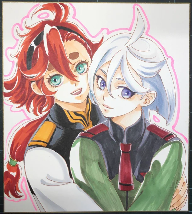 #水星の魔女 #G_Witch #COMIC1 下のご案内ですがホール名に誤りがありました。正しくは【10/13コミック1 東京ビッグサイト 南3ホールD09b 砕星騎士団】です。普通サイズの色紙はこちら。お買い上げの方にはお名入れさせていただきます。 