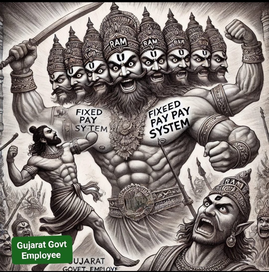 This Dussehra, let's celebrate the victory of justice! It's time to remove the outdated practice of fixed pay. Everyone deserves fair compensation for their hard work
<a href="/Bhupendrapbjp/">Bhupendra Patel</a> <a href="/INCGujarat/">Gujarat Congress</a> <a href="/irushikeshpatel/">Rushikesh Patel</a> <a href="/KanuDesai180/">Kanu Desai</a>  <a href="/devanshijoshi71/">Devanshi Joshi</a>
 #Remove_Fix_Pay_in_Gujarat 
<a href="/aajtak/">AajTak</a>