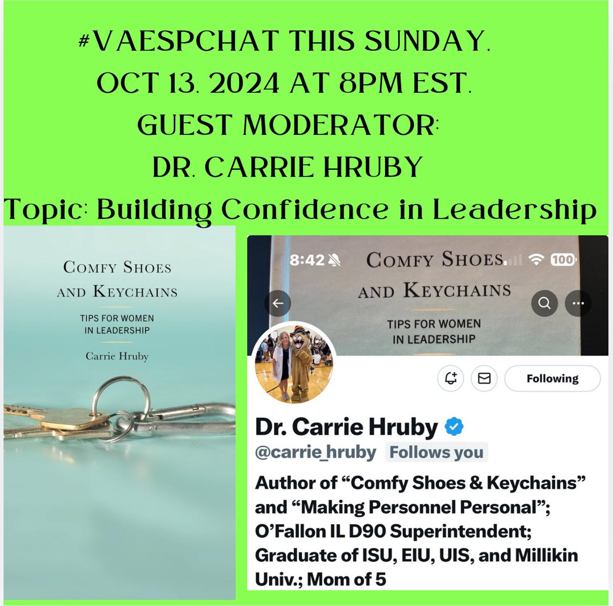 Dr. Andrew Buchheit (@andrewbuchheit) on Twitter photo #VAESPchat this Sunday, Oct 13 at 8pm EST with <a href="/carrie_hruby/">Dr. Carrie Hruby</a> Topic: Building Confidence in Leadership. <a href="/PrinAdams_HHES/">Mrs. Shannon N. Adams</a> <a href="/AllysonApsey/">Allyson Apsey</a> <a href="/_AndyJacks/">Dr. Andy Jacks</a> <a href="/OrganicLeaderVB/">Akilah Ellison🌼</a> <a href="/AdamKreifels/">Adam Kreifels</a> @_ALarsen <a href="/AmyGonzales622/">Dr. Amy Gonzales</a> <a href="/leadinglane/">Adam Lane</a> @mradamwelcome <a href="/adamddrummond/">Dr. Adam D. Drummond/Lead Change in Edu🎙Co-host</a> <a href="/CoachWardlaw/">Adam Wardlaw</a> <a href="/PelotonPrincip1/">Amy N. Hedrick</a> #VAESPchat this Sunday, Oct 13 at 8pm EST with <a href="/carrie_hruby/">Dr. Carrie Hruby</a> Topic: Building Confidence in Leadership. <a href="/PrinAdams_HHES/">Mrs. Shannon N. Adams</a> <a href="/AllysonApsey/">Allyson Apsey</a> <a href="/_AndyJacks/">Dr. Andy Jacks</a> <a href="/OrganicLeaderVB/">Akilah Ellison🌼</a> <a href="/AdamKreifels/">Adam Kreifels</a> @_ALarsen <a href="/AmyGonzales622/">Dr. Amy Gonzales</a> <a href="/leadinglane/">Adam Lane</a> @mradamwelcome <a href="/adamddrummond/">Dr. Adam D. Drummond/Lead Change in Edu🎙Co-host</a> <a href="/CoachWardlaw/">Adam Wardlaw</a> <a href="/PelotonPrincip1/">Amy N. Hedrick</a>