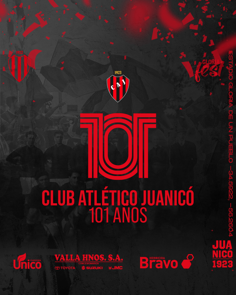 🔴⚫️ 𝐅𝐞𝐥𝐢𝐜𝐞𝐬 𝟏𝟎𝟏 𝐚𝐧̃𝐨𝐬 𝐩𝐮𝐞𝐛𝐥𝐨 𝐫𝐨𝐣𝐢𝐧𝐞𝐠𝐫𝐨.

A celebrar y a seguir construyendo la historia, identidad y cultura de la #GloriaDeUnPueblo⚫️🔴