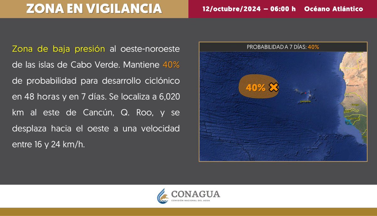 Quintanarroenses ¡Tomemos precauciones! Un canal de baja presión extendido sobre el occidente del país, aunado al ingreso de humedad de ambos océanos, producirán lluvias 🌧️ y chubascos acompañados con descargas eléctricas ⚡️ en #QuintanaRoo.

Además, una zona de baja presión al